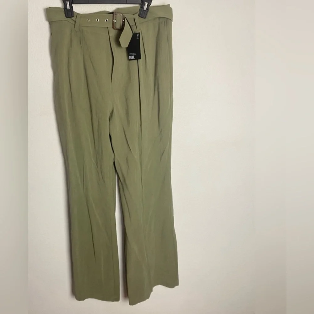 Paige Womens Rachel Pant Cactus New with tags Size 10. Detachable Wastebelt - Picture 2 of 8